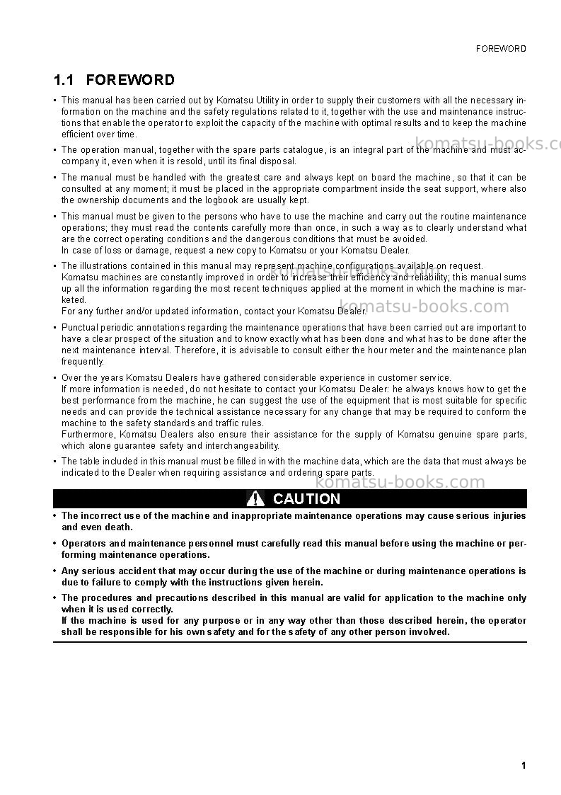 Komatsu pc30mr-2ita Operation manual cover Page 3 Komatsu pc30mr-2ita Operation manual cover Page 3
