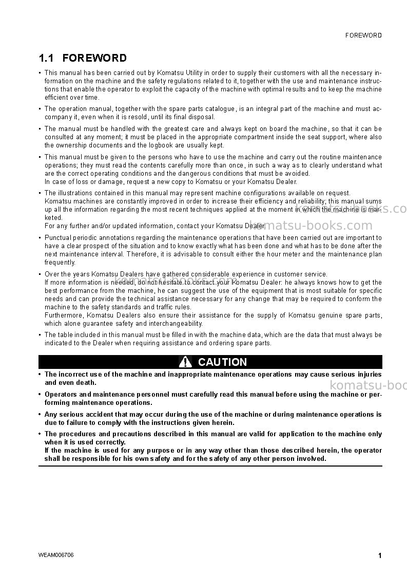 Komatsu pc50mr-2ita Operation manual cover Page 3 Komatsu pc50mr-2ita Operation manual cover Page 3