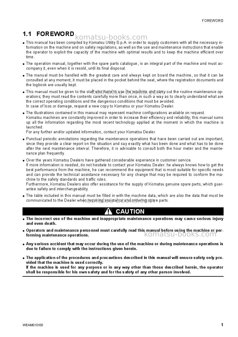 Komatsu pc78us-8jpn-for eu Operation manual cover Page 3 Komatsu pc78us-8jpn-for eu Operation manual cover Page 3