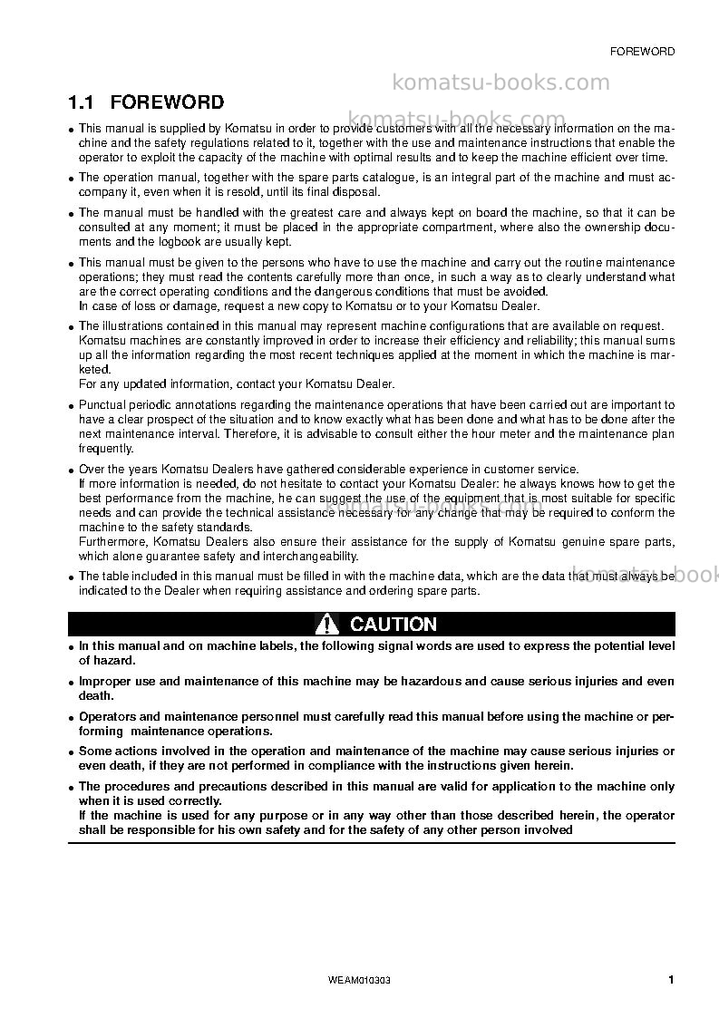 Komatsu sk714-5ita-/ Operation manual cover Page 3 Komatsu sk714-5ita-/ Operation manual cover Page 3