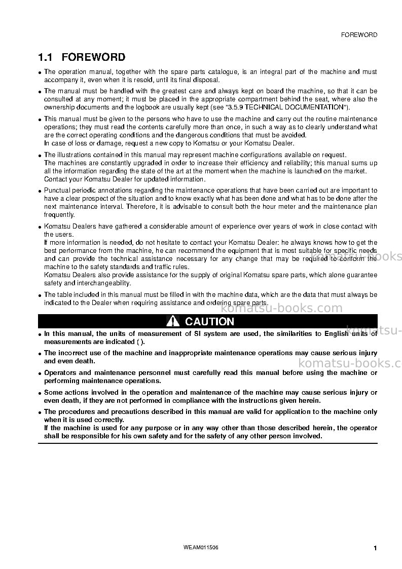 Komatsu wb97r-5ita-tier 3 Operation manual cover Page 3 Komatsu wb97r-5ita-tier 3 Operation manual cover Page 3
