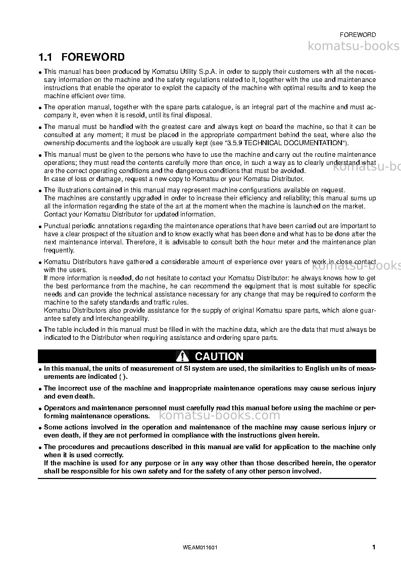 Komatsu wb93s-5ita-tier 3 Operation manual cover Page 3 Komatsu wb93s-5ita-tier 3 Operation manual cover Page 3
