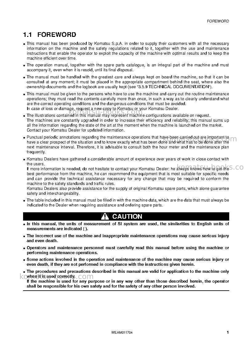 Komatsu wb97s-5ita-tier 3 Operation manual cover Page 3 Komatsu wb97s-5ita-tier 3 Operation manual cover Page 3