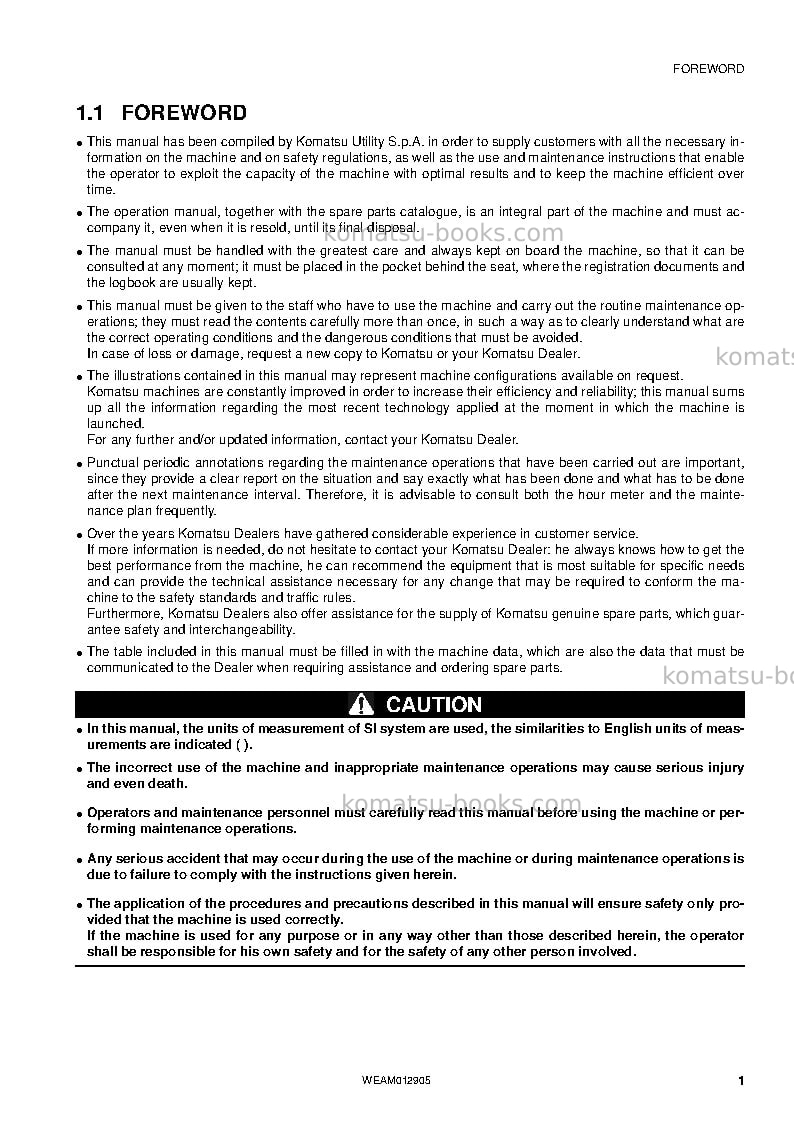 Komatsu pc80mr-3ita Operation manual cover Page 3 Komatsu pc80mr-3ita Operation manual cover Page 3