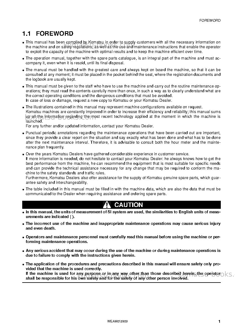 Komatsu pc80mr-3ita Operation manual cover Page 3 Komatsu pc80mr-3ita Operation manual cover Page 3