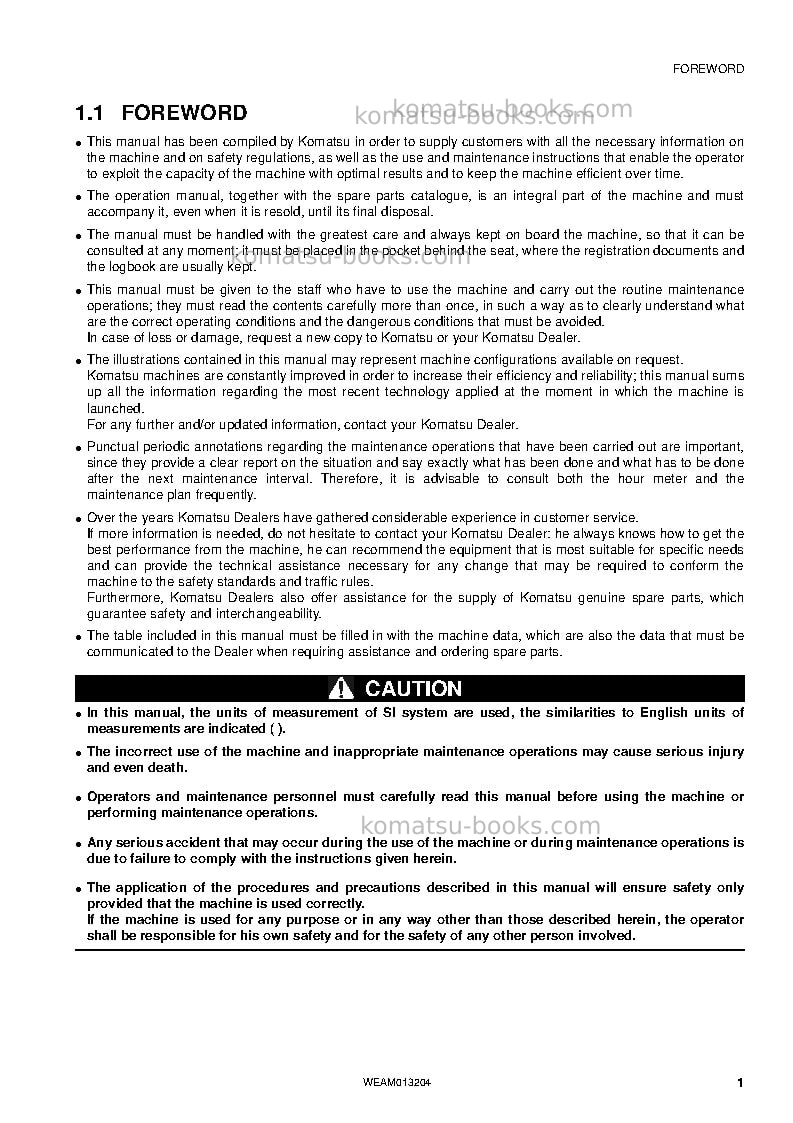 Komatsu pc78us-8jpn-for eu Operation manual cover Page 3 Komatsu pc78us-8jpn-for eu Operation manual cover Page 3
