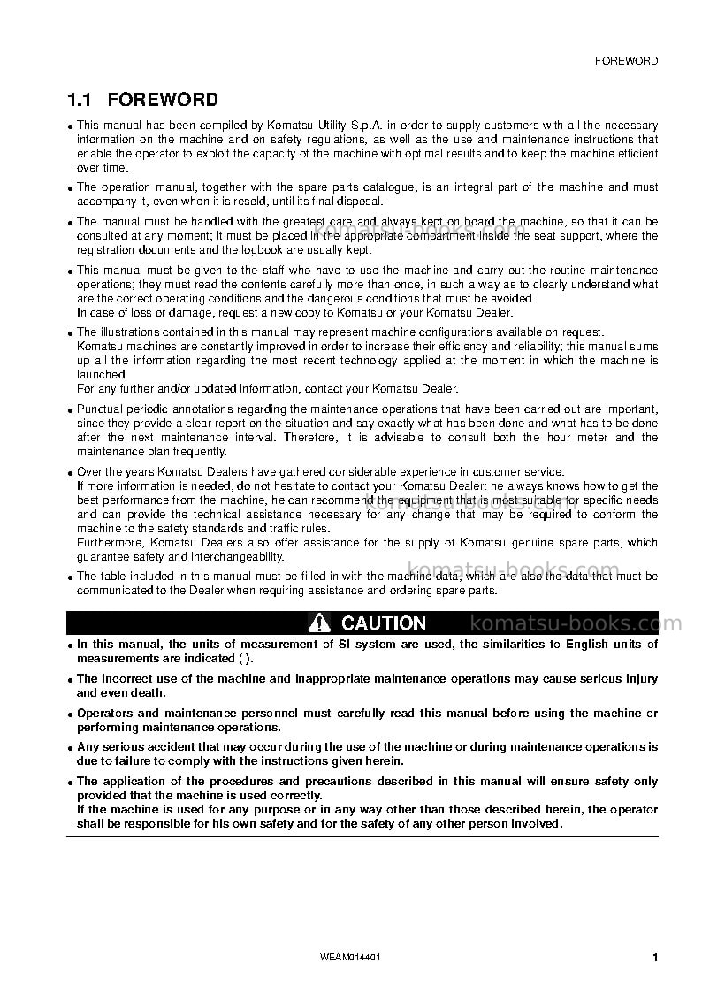 Komatsu pc55mr-3ita Operation manual cover Page 3 Komatsu pc55mr-3ita Operation manual cover Page 3