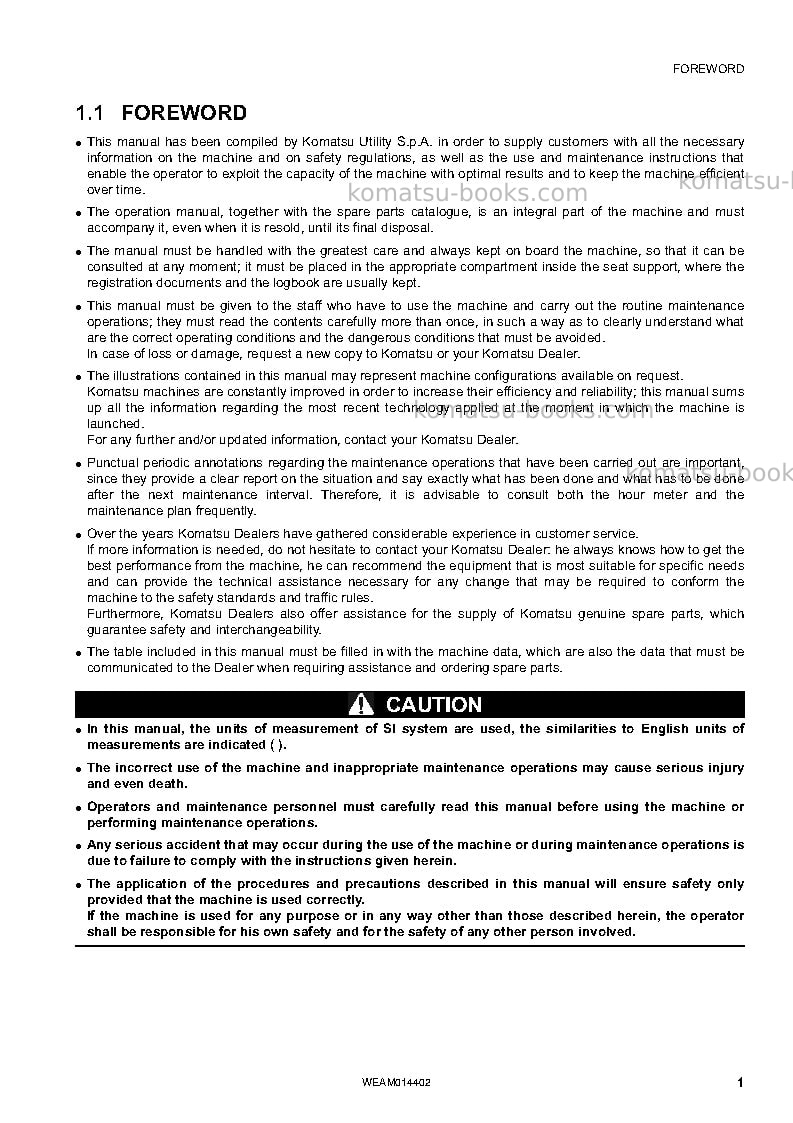 Komatsu pc55mr-3ita Operation manual cover Page 3 Komatsu pc55mr-3ita Operation manual cover Page 3