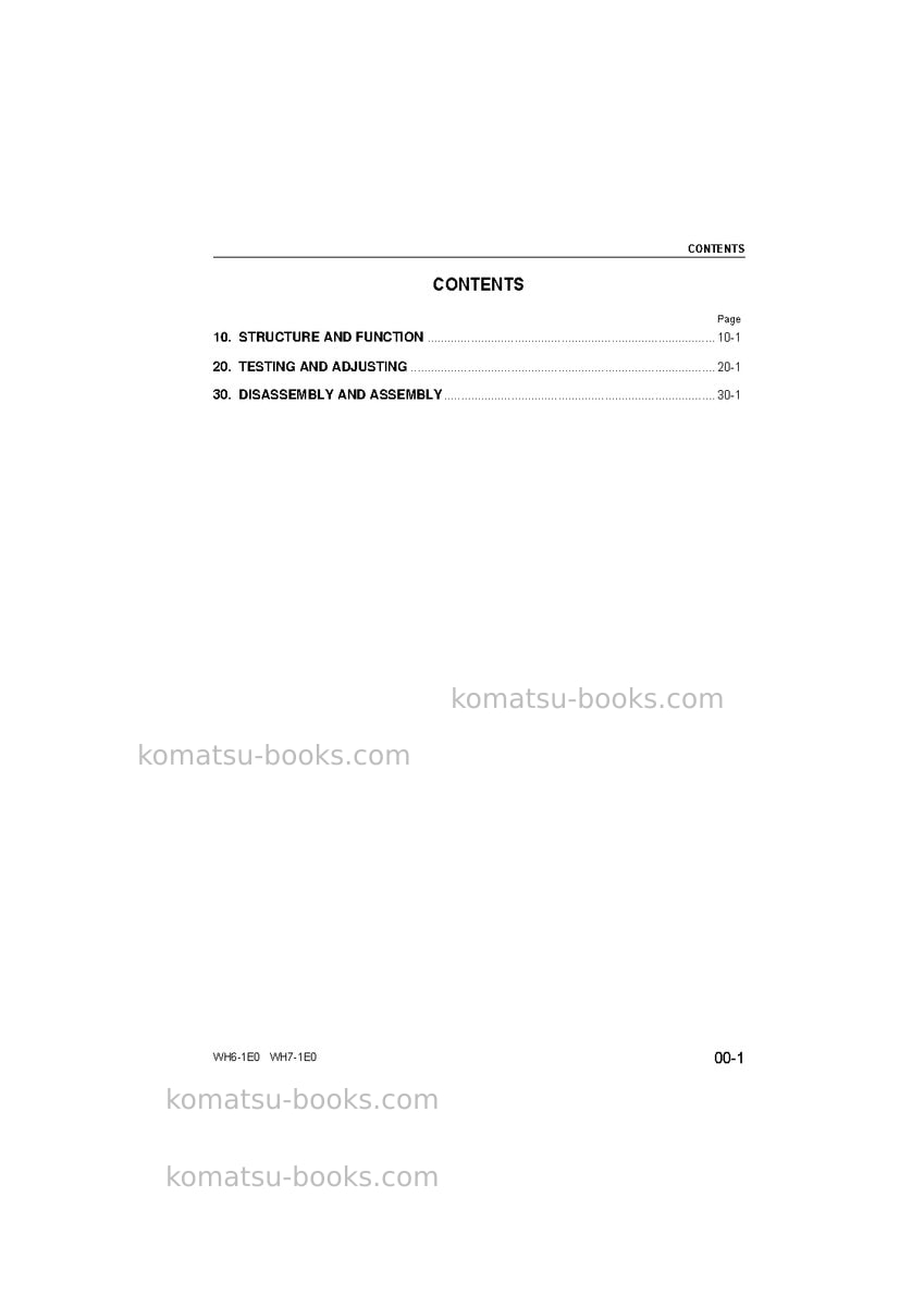 Komatsu wh613-1ita-tier 3 Repair & maintenance cover Page 3