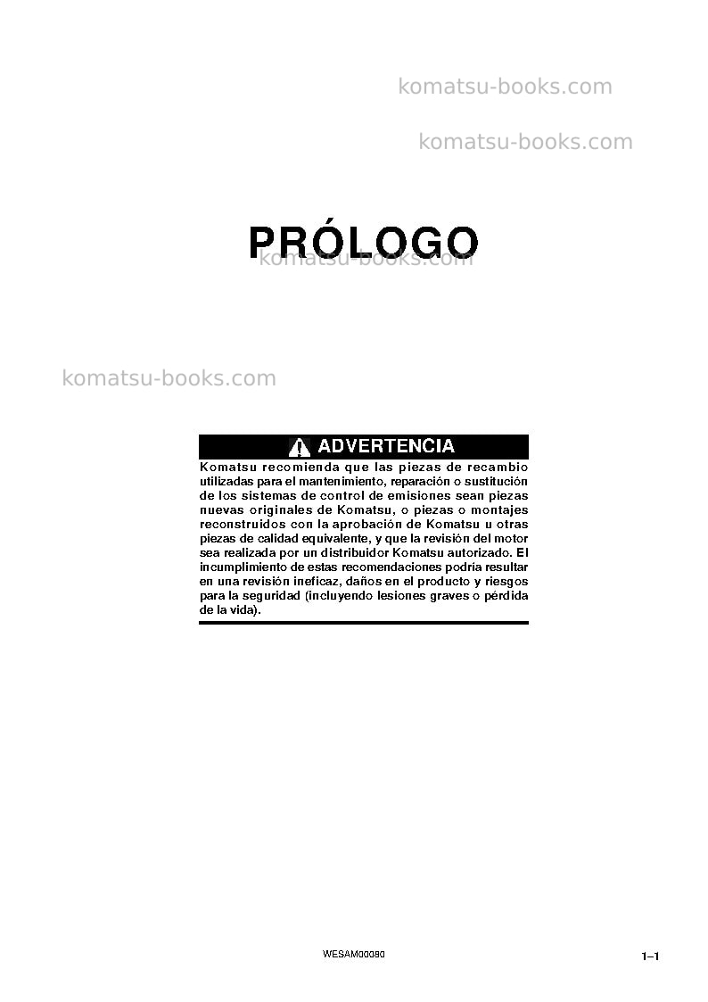 Komatsu wb97r-5ita-tier 3 Manual de operación cover Page 3