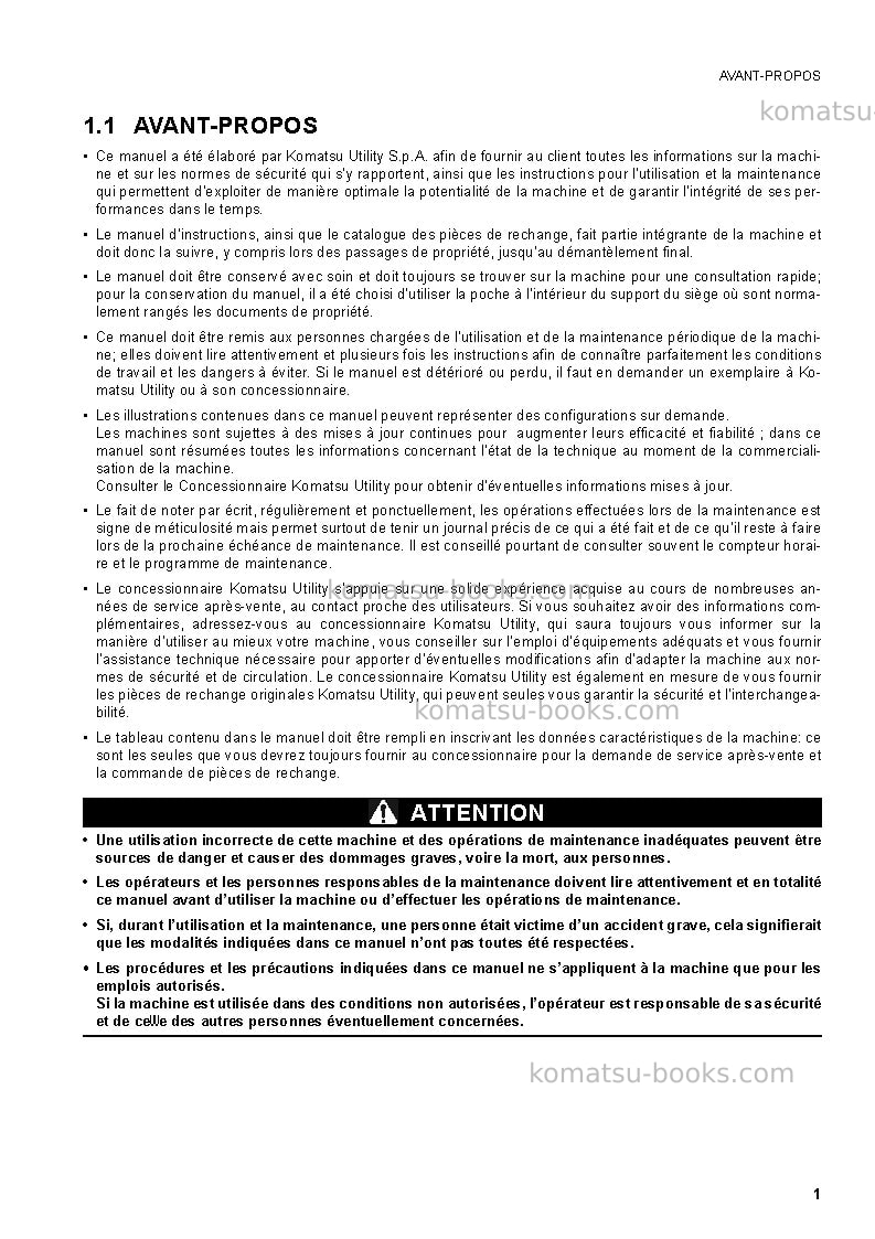 Komatsu pc30mr-2jpn Manuel d'utilisation couverture Page 3 Komatsu pc30mr-2jpn Manuel d'utilisation couverture Page 3