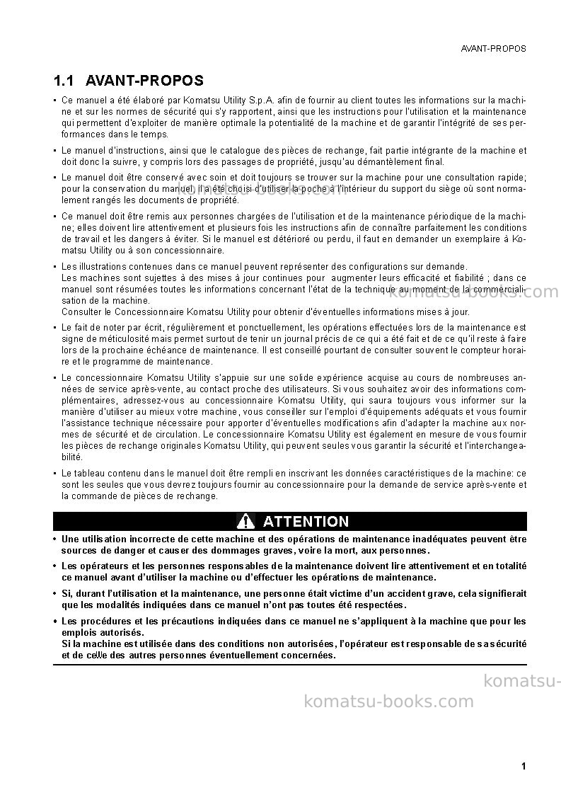 Komatsu pc50mr-2jpn-for eu Manuel d'utilisation couverture Page 3 Komatsu pc50mr-2jpn-for eu Manuel d'utilisation couverture Page 3