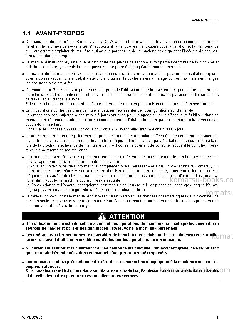 Komatsu pc80mr-3ita Manuel d'utilisation couverture Page 3 Komatsu pc80mr-3ita Manuel d'utilisation couverture Page 3