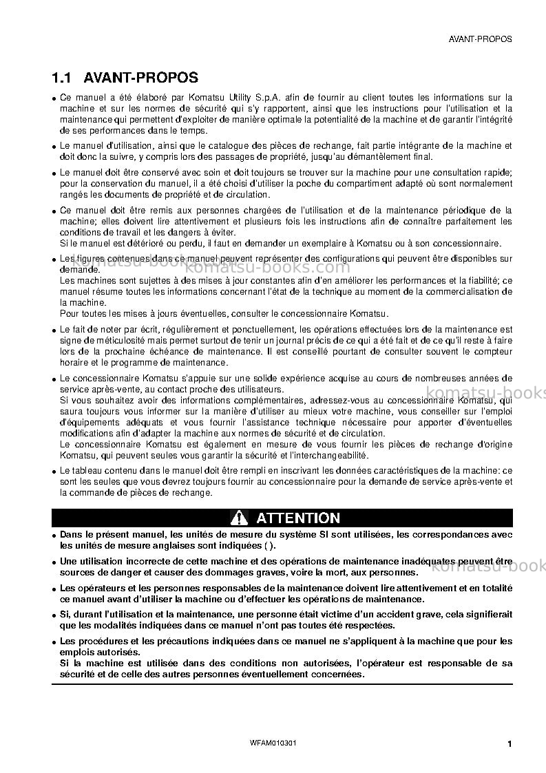 Komatsu sk714-5ita-/ Manuel d'utilisation couverture Page 3 Komatsu sk714-5ita-/ Manuel d'utilisation couverture Page 3
