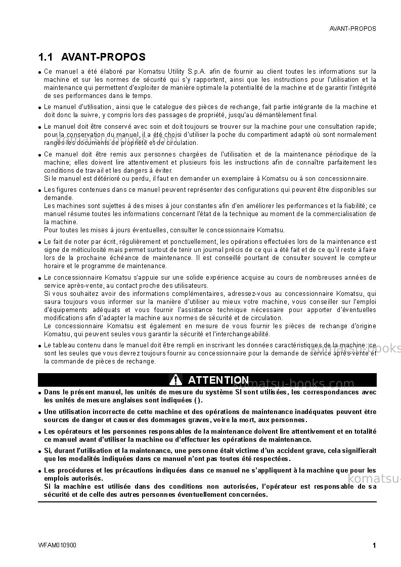 Komatsu sk1026-5ita-turbo Manuel d'utilisation couverture Page 3