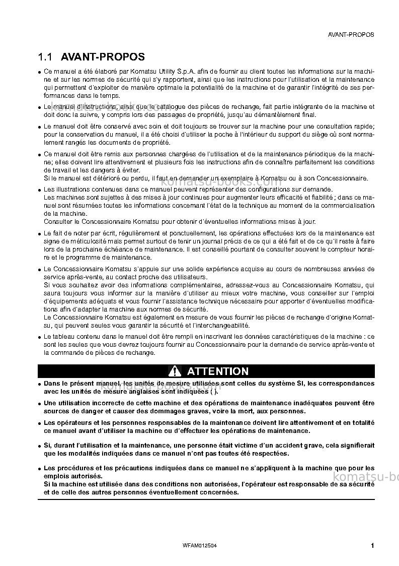 Komatsu pc26mr-3ita Manuel d'utilisation couverture Page 3 Komatsu pc26mr-3ita Manuel d'utilisation couverture Page 3