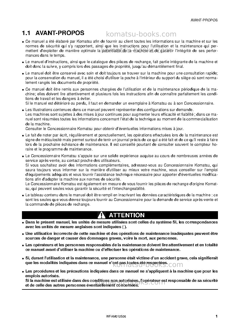Komatsu pc26mr-3ita Manuel d'utilisation couverture Page 3 Komatsu pc26mr-3ita Manuel d'utilisation couverture Page 3