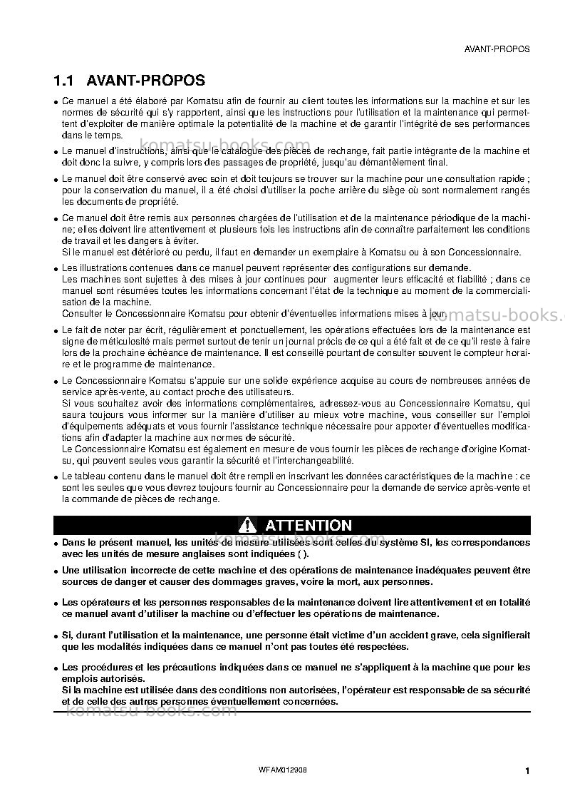 Komatsu pc80mr-3ita Manuel d'utilisation couverture Page 3