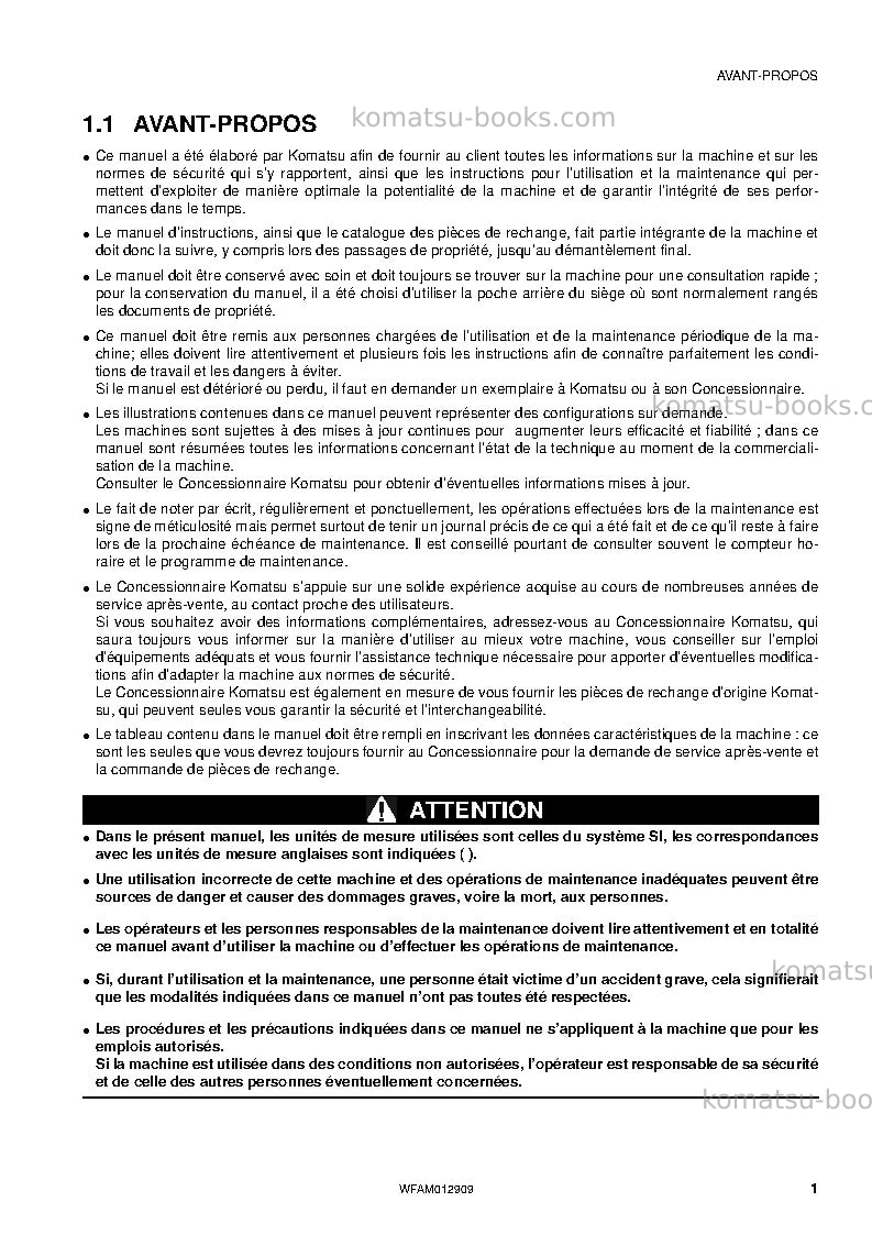 Komatsu pc80mr-3ita Manuel d'utilisation couverture Page 3