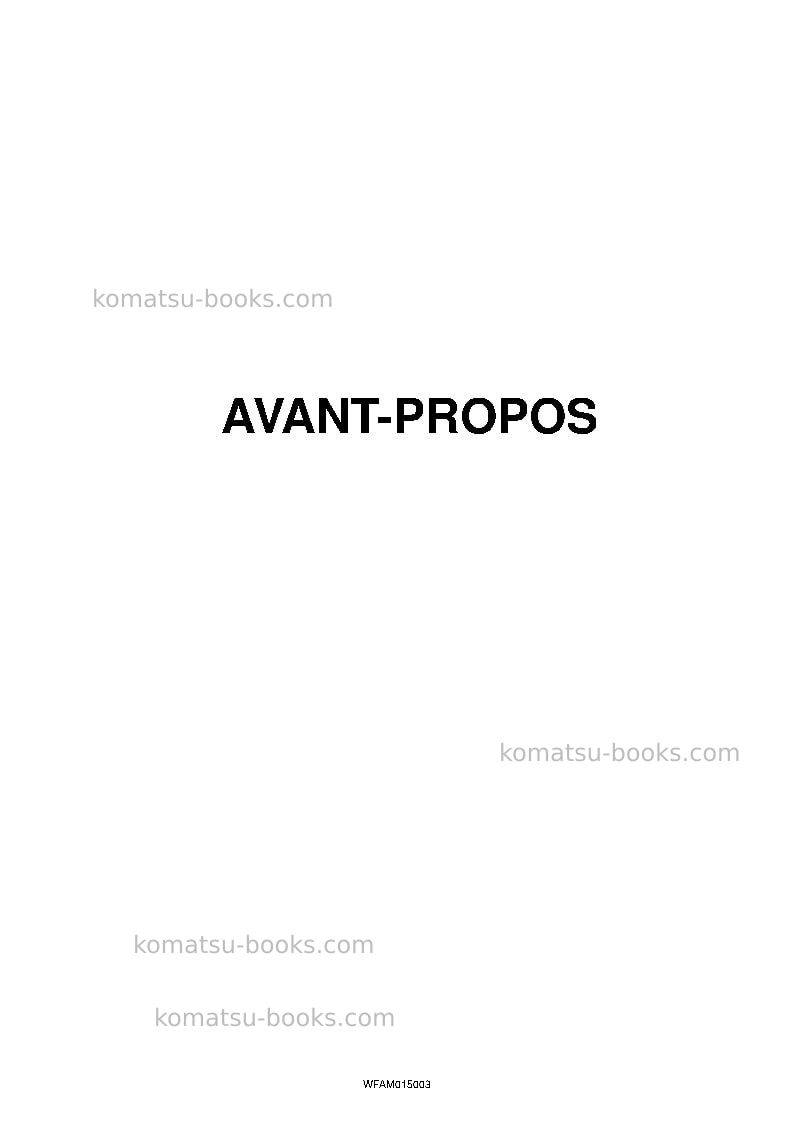 Komatsu pw98mr-8ita Manuel d'utilisation couverture Page 3