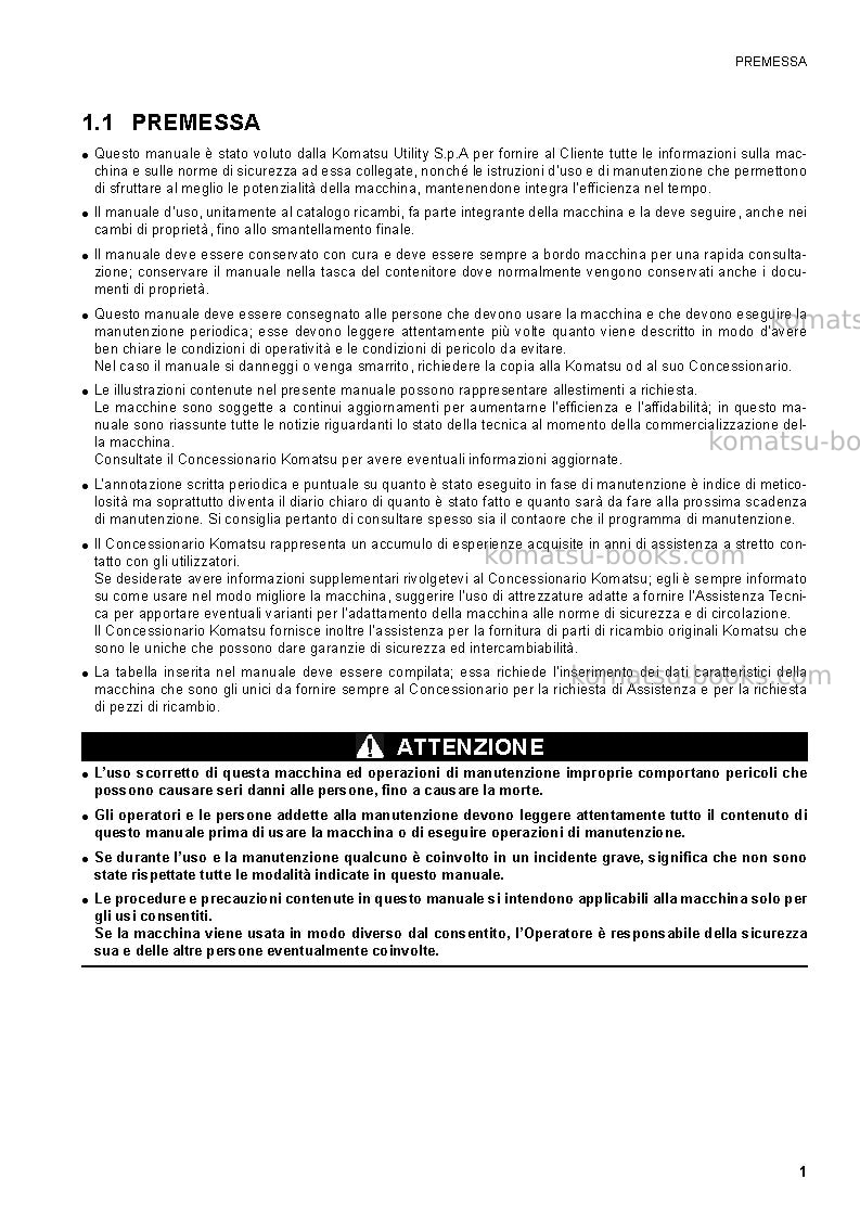 Komatsu sk1026-5ita Manuale operativo copertina Pagina 3 Komatsu sk1026-5ita Manuale operativo copertina Pagina 3