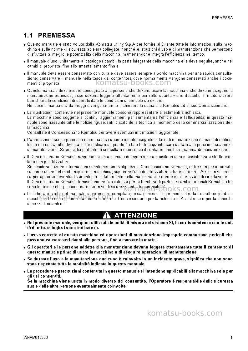 Komatsu sk510-5ita Manuale operativo copertina Pagina 3 Komatsu sk510-5ita Manuale operativo copertina Pagina 3
