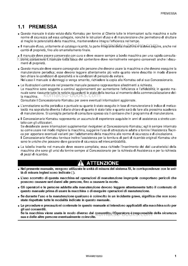 Komatsu sk510-5ita Manuale operativo copertina Pagina 3 Komatsu sk510-5ita Manuale operativo copertina Pagina 3