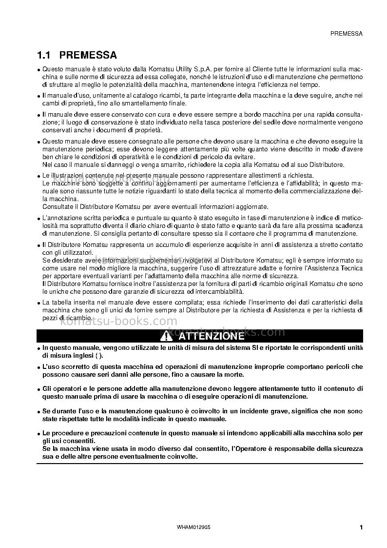 Komatsu pc80mr-3ita Manuale operativo copertina Pagina 3