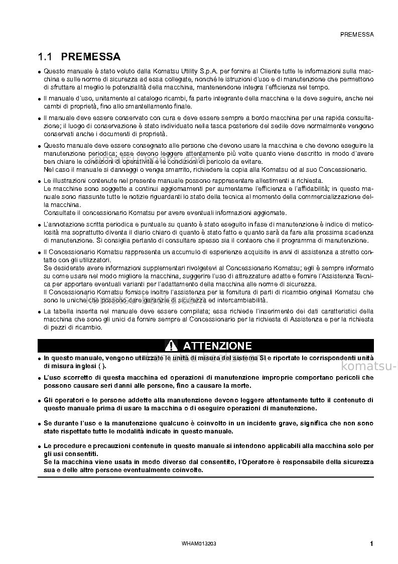 Komatsu pc78us-8jpn-for eu Manuale operativo copertina Pagina 3 Komatsu pc78us-8jpn-for eu Manuale operativo copertina Pagina 3