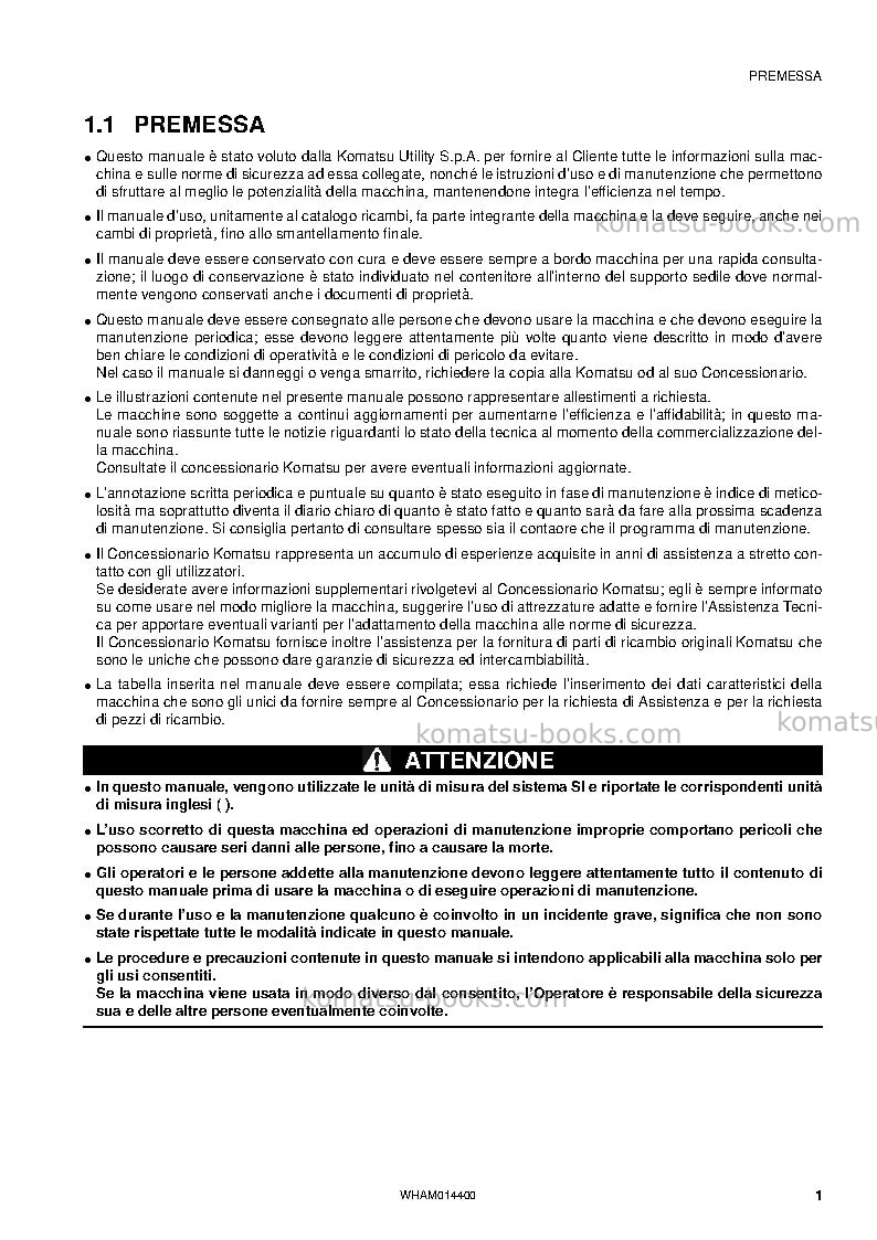 Komatsu pc55mr-3ita Manuale operativo copertina Pagina 3
