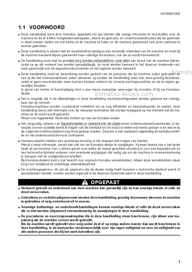 Komatsu sk1020-5ita Operation manual cover Page 3