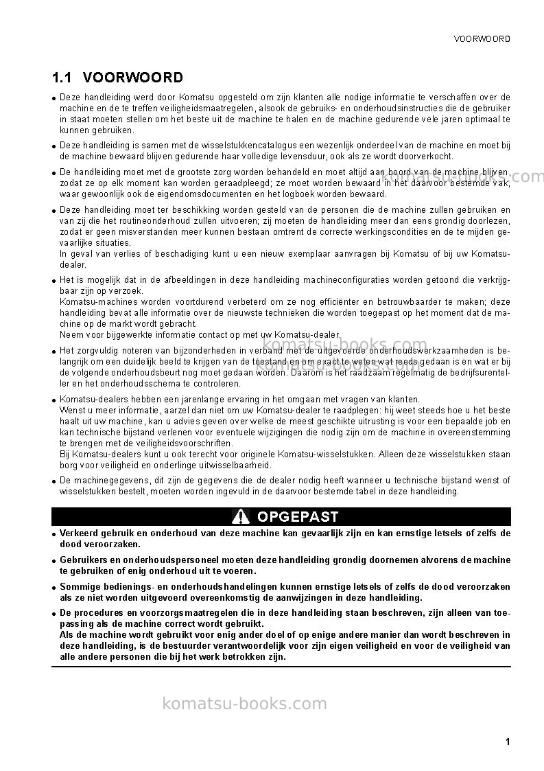 Komatsu sk1020-5ita-turbo Operation manual cover Page 3
