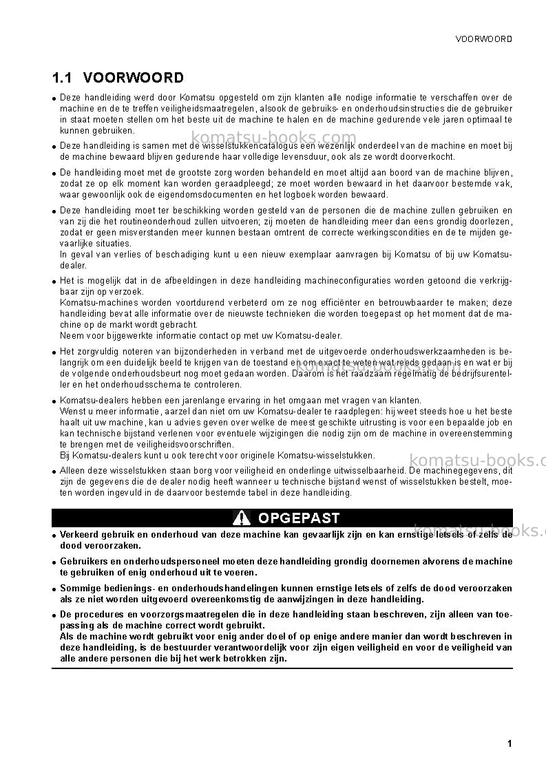 Komatsu ck20-1ita Operation manual cover Page 3 Komatsu ck20-1ita Operation manual cover Page 3