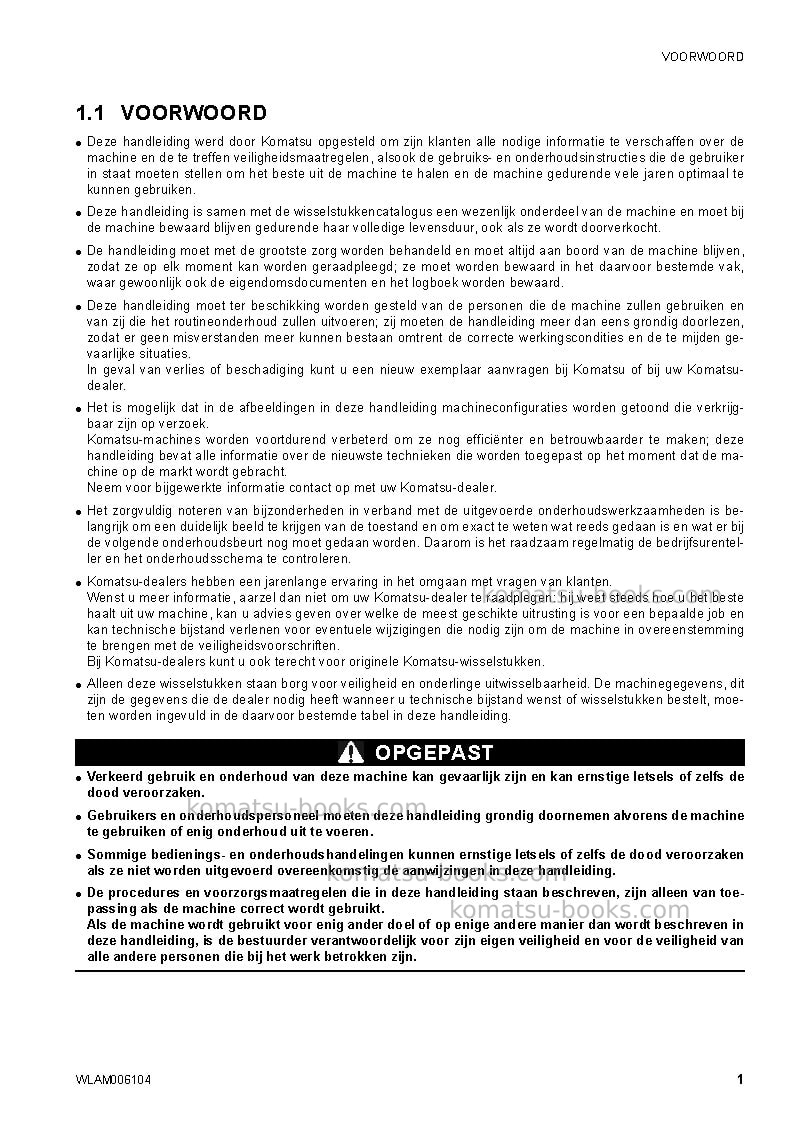 Komatsu ck20-1ita Operation manual cover Page 3 Komatsu ck20-1ita Operation manual cover Page 3