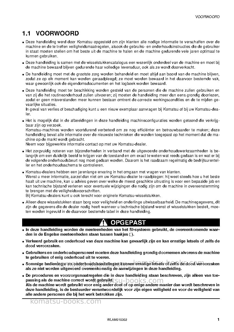 Komatsu sk714-5ita-/ Operation manual cover Page 3 Komatsu sk714-5ita-/ Operation manual cover Page 3