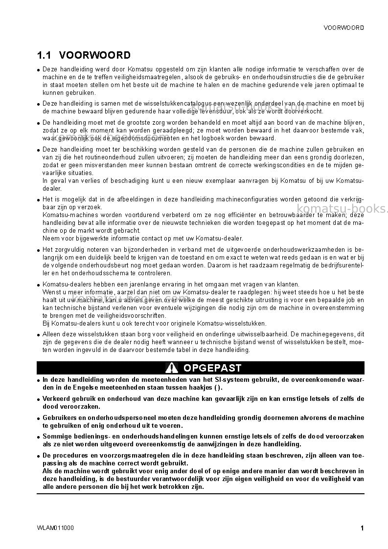 Komatsu ck20-1ita Operation manual cover Page 3 Komatsu ck20-1ita Operation manual cover Page 3