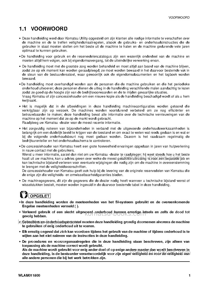 Komatsu pc09-1ita Operation manual cover Page 3 Komatsu pc09-1ita Operation manual cover Page 3