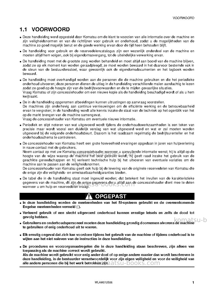 Komatsu pc26mr-3ita Operation manual cover Page 3 Komatsu pc26mr-3ita Operation manual cover Page 3
