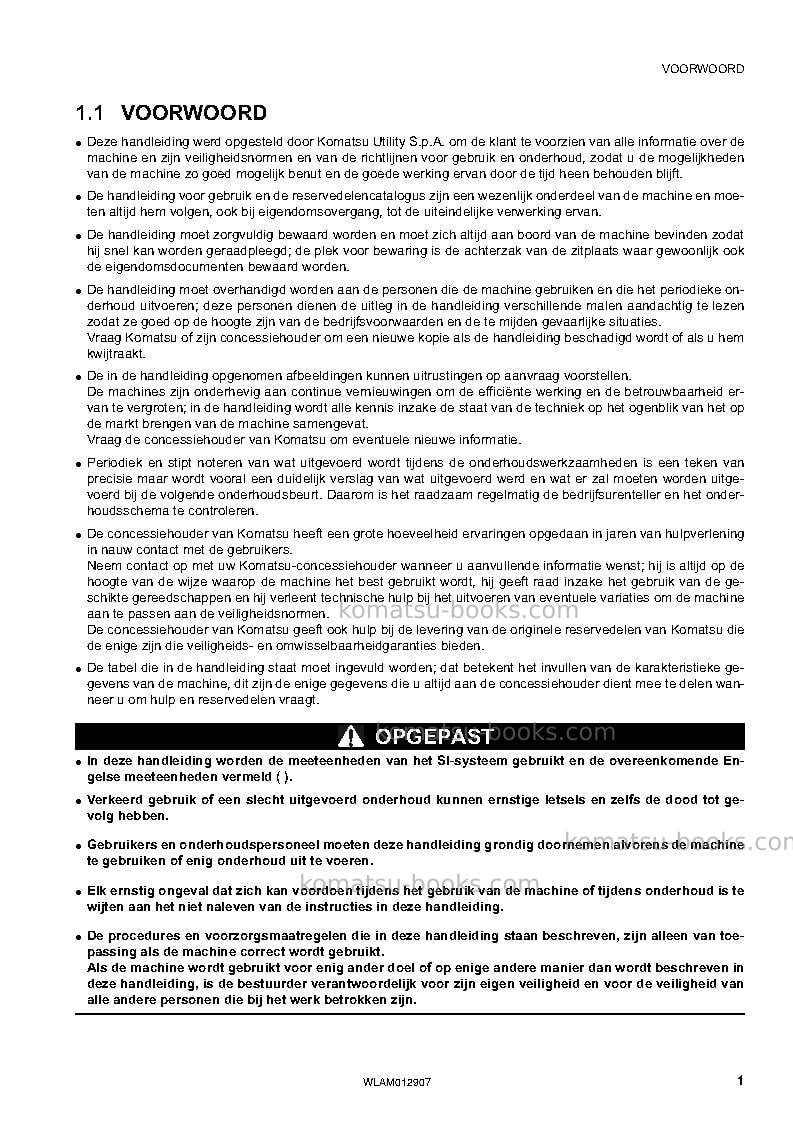 Komatsu pc80mr-3ita Operation manual cover Page 3