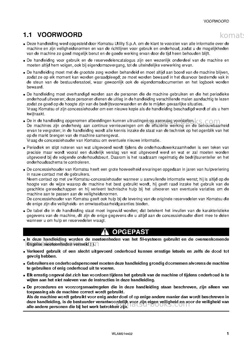 Komatsu pc55mr-3ita Operation manual cover Page 3