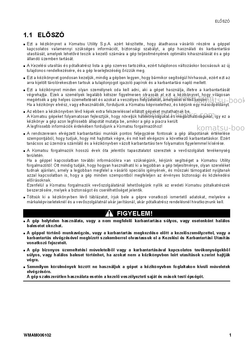 Komatsu ck20-1ita Operation manual cover Page 3 Komatsu ck20-1ita Operation manual cover Page 3