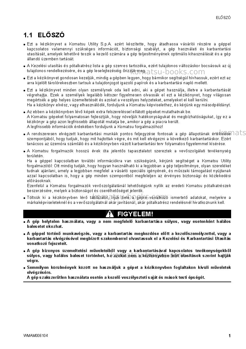 Komatsu ck20-1ita Operation manual cover Page 3 Komatsu ck20-1ita Operation manual cover Page 3