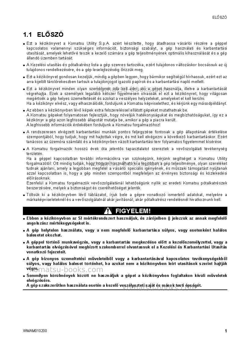 Komatsu sk510-5ita Operation manual cover Page 3