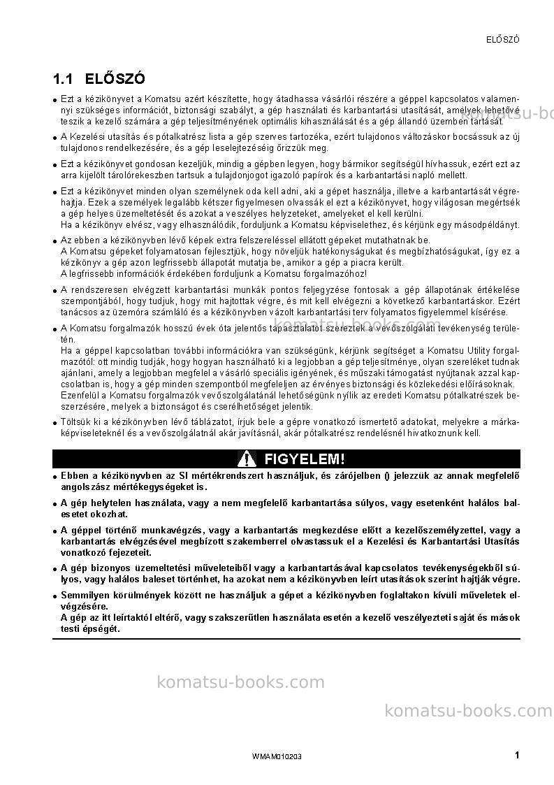 Komatsu sk510-5ita Operation manual cover Page 3