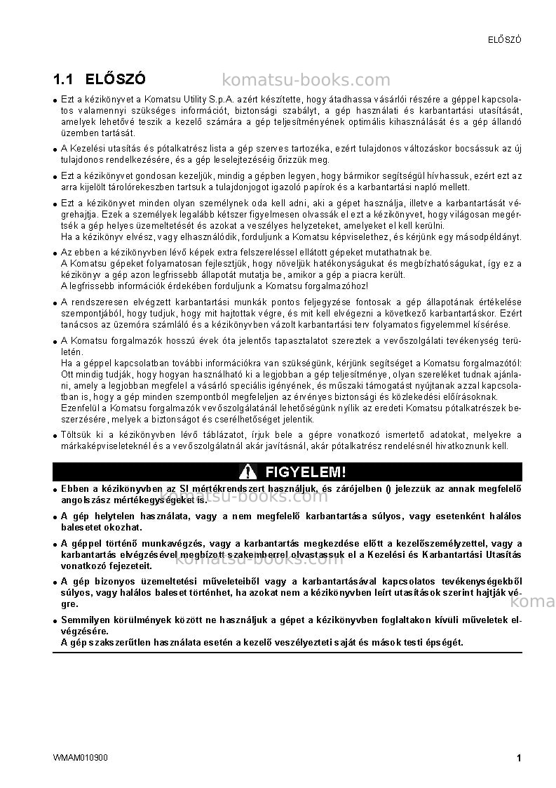 Komatsu sk1026-5ita-turbo Operation manual cover Page 3