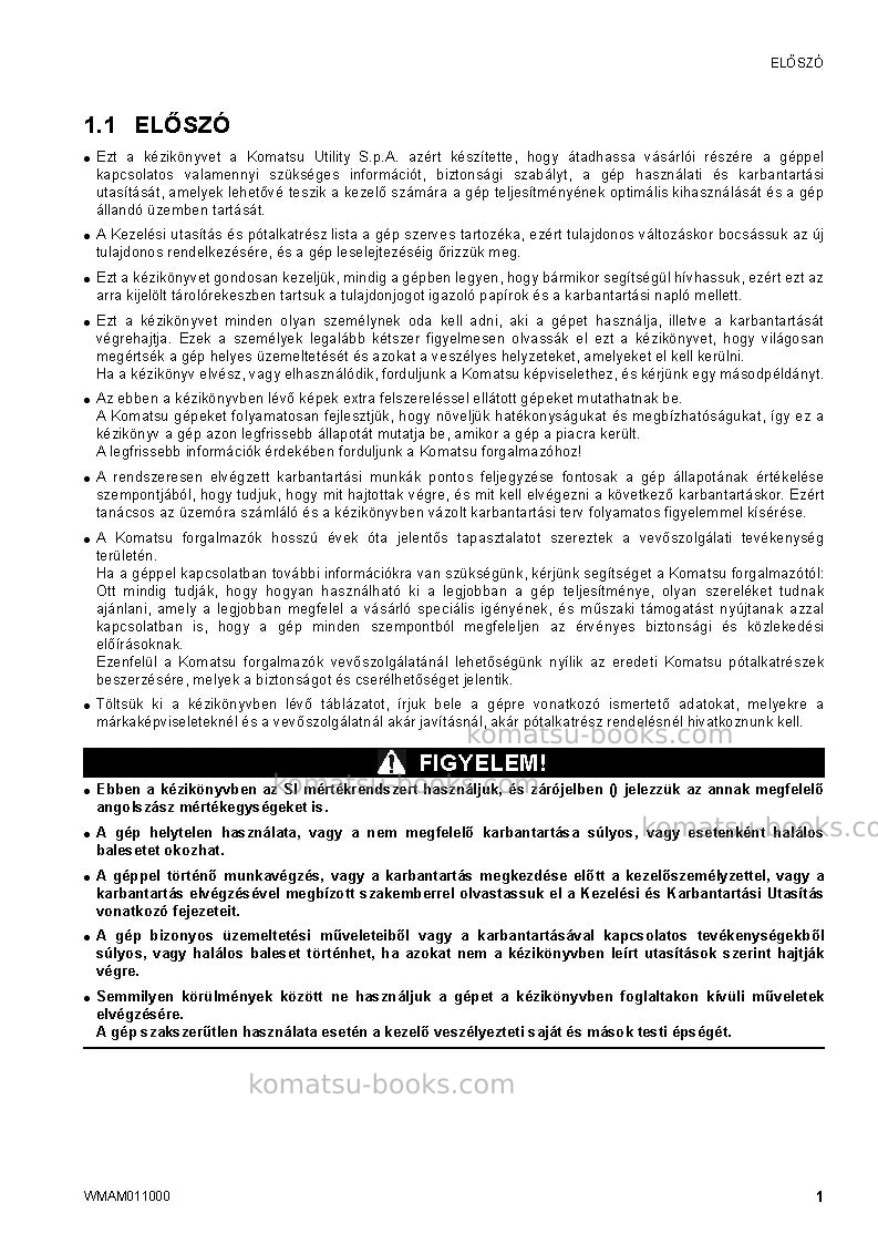 Komatsu ck20-1ita Operation manual cover Page 3 Komatsu ck20-1ita Operation manual cover Page 3