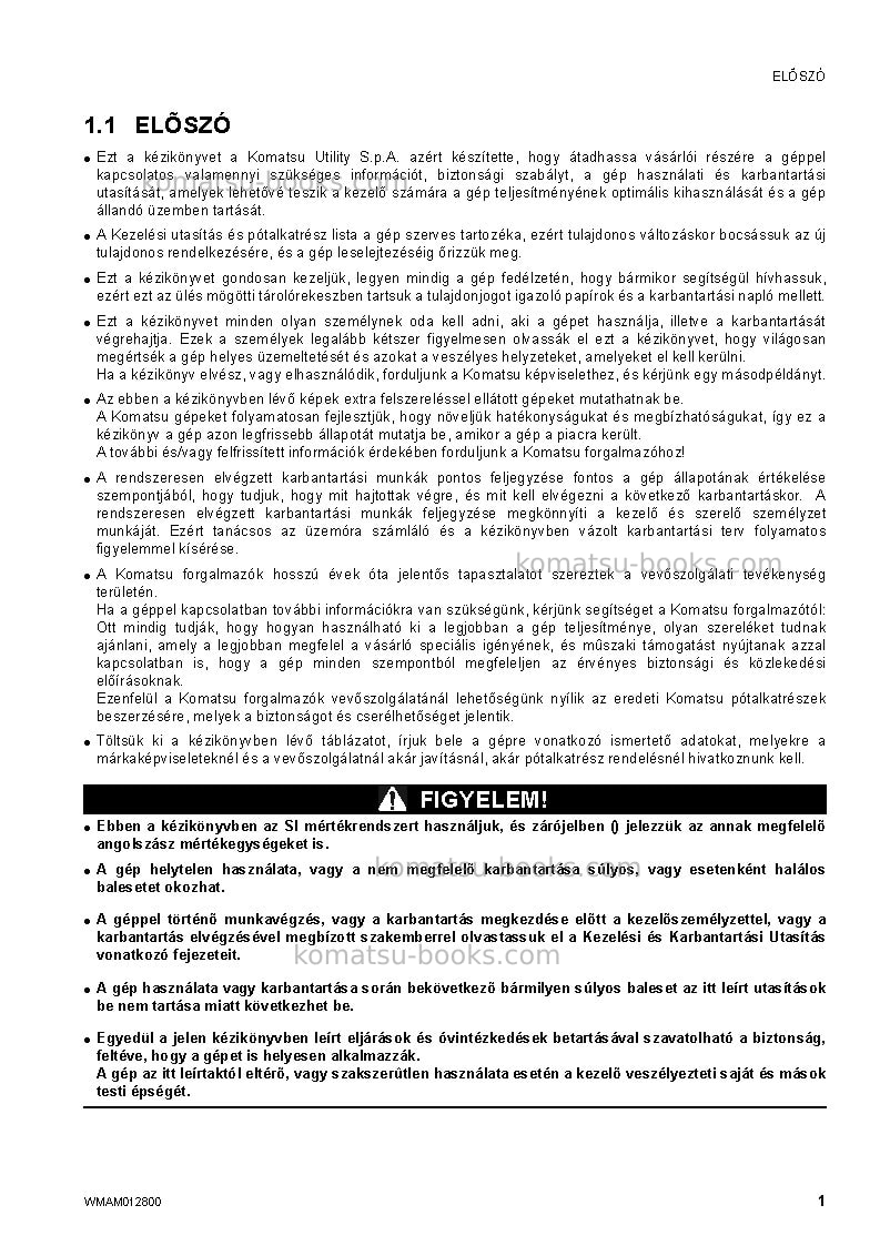 Komatsu pw98mr-6ita Operation manual cover Page 3