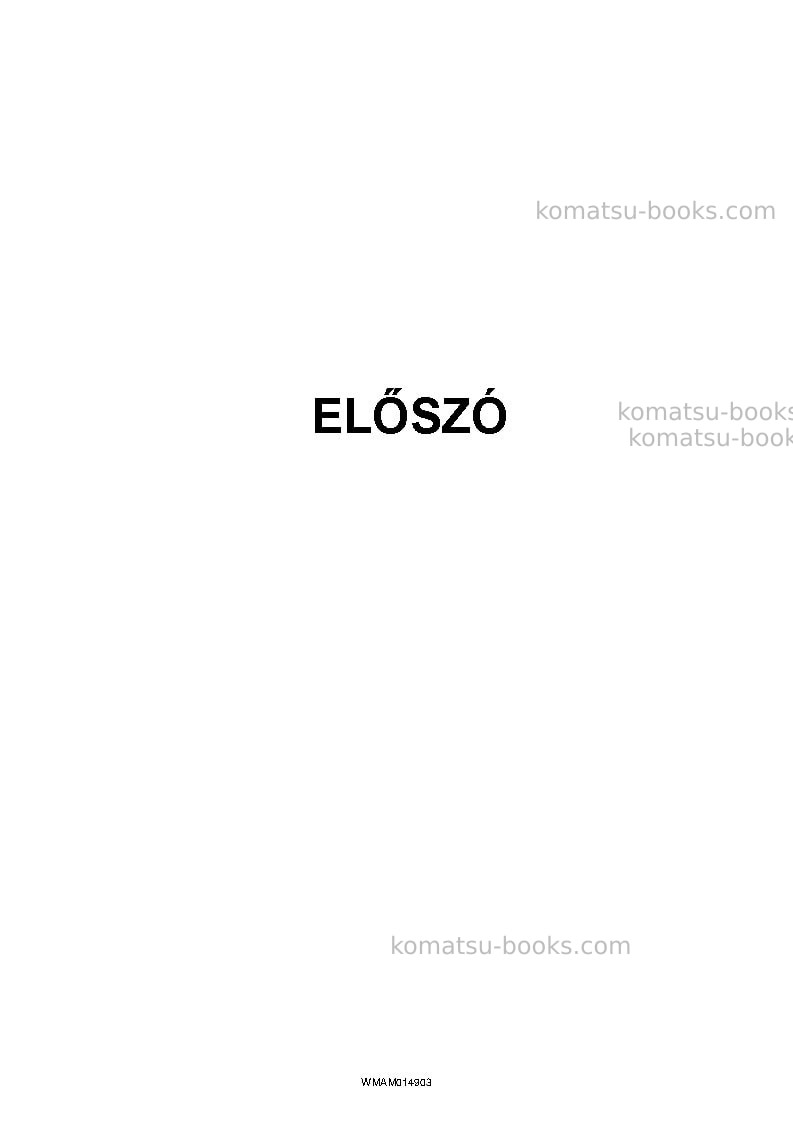 Komatsu pw118mr-8ita Operation manual cover Page 3