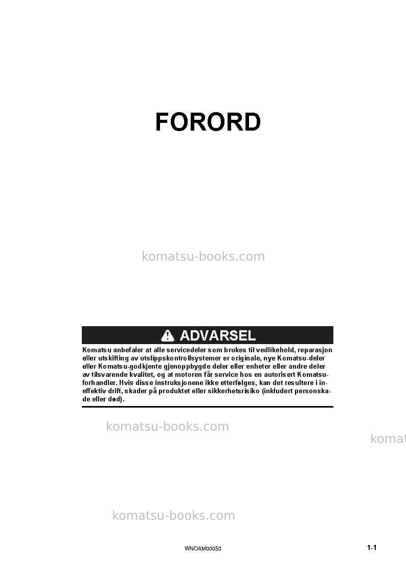Komatsu pc78us-10jpn Operation manual cover Page 3 Komatsu pc78us-10jpn Operation manual cover Page 3