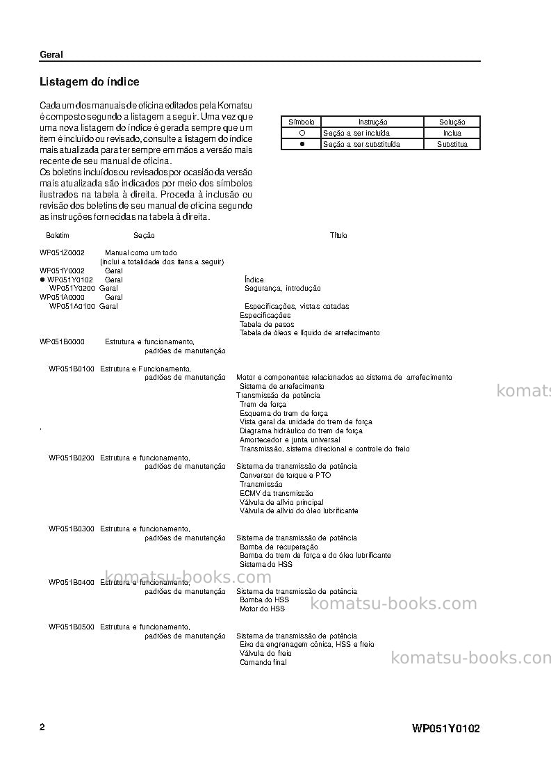 Komatsu d61ex-15bra Reparo e manutenção capa Página 3 Komatsu d61ex-15bra Reparo e manutenção capa Página 3